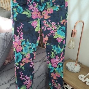 Aeropostale flowered medium waist ultra skinny